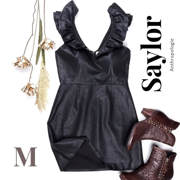 Saylor Anthropologie Rayon Blend Sweetheart Dress Size Med - Picture 1 of 16